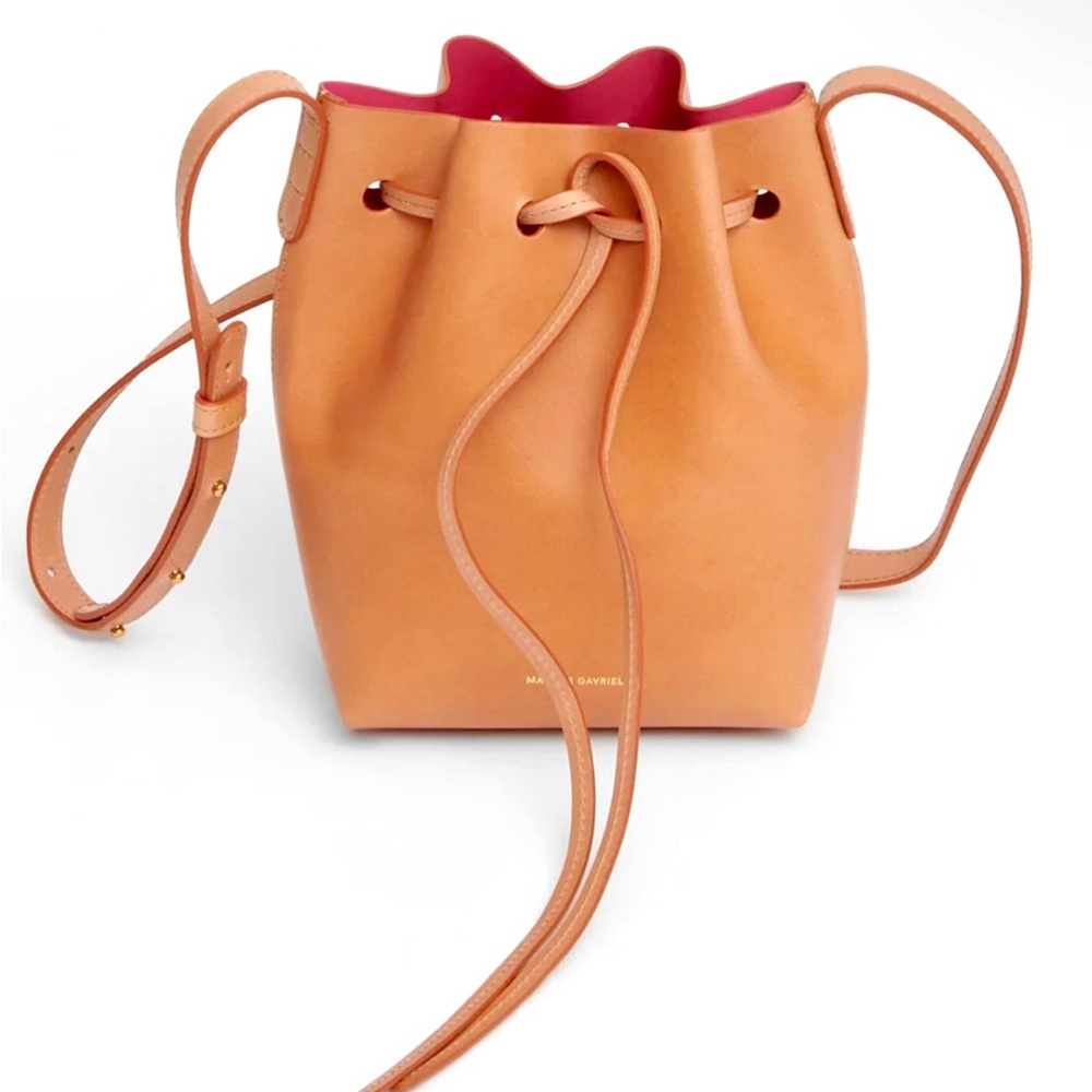 Mansur Gavriel Bucket Bag Cammello Dolly Crossbody Leather